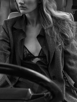 Massimo Dutti Рубашка оверсайз из смесового хлопка, антрацитово-серый