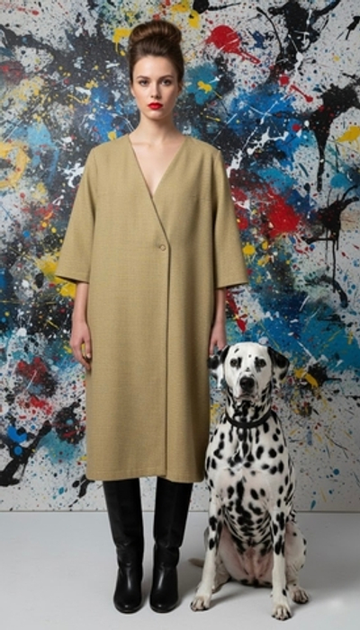 Платье из шерсти в клетку