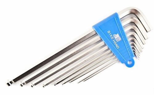 Набор 6-150623 шестигр.YC-623 Г-образн. 1.5/2/3/4/5/6/8/10мм сталь пласт. держ-ль cеребр. BIKEHAND