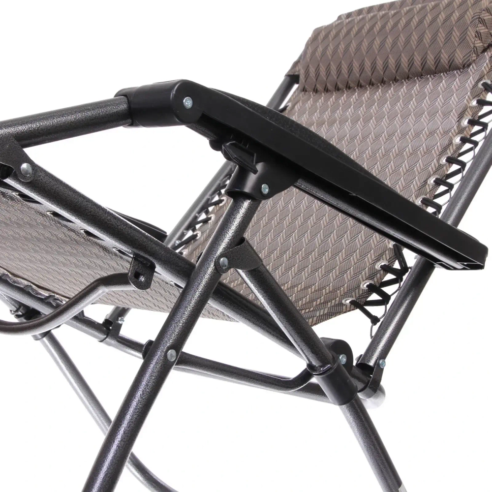 Шезлонг (кресло) 177*64*113см «Уют» с подголовником, 2 положения, Орнамент RH-3, ДоброСад