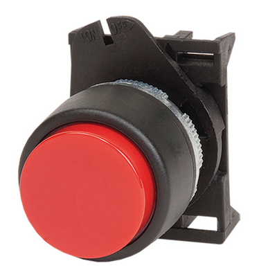 Кнопка выпуклая без фиксации, красная