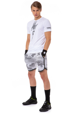 Мужская теннисная футболка Hydrogen Tech Thunderbolt Tee Man - white/black