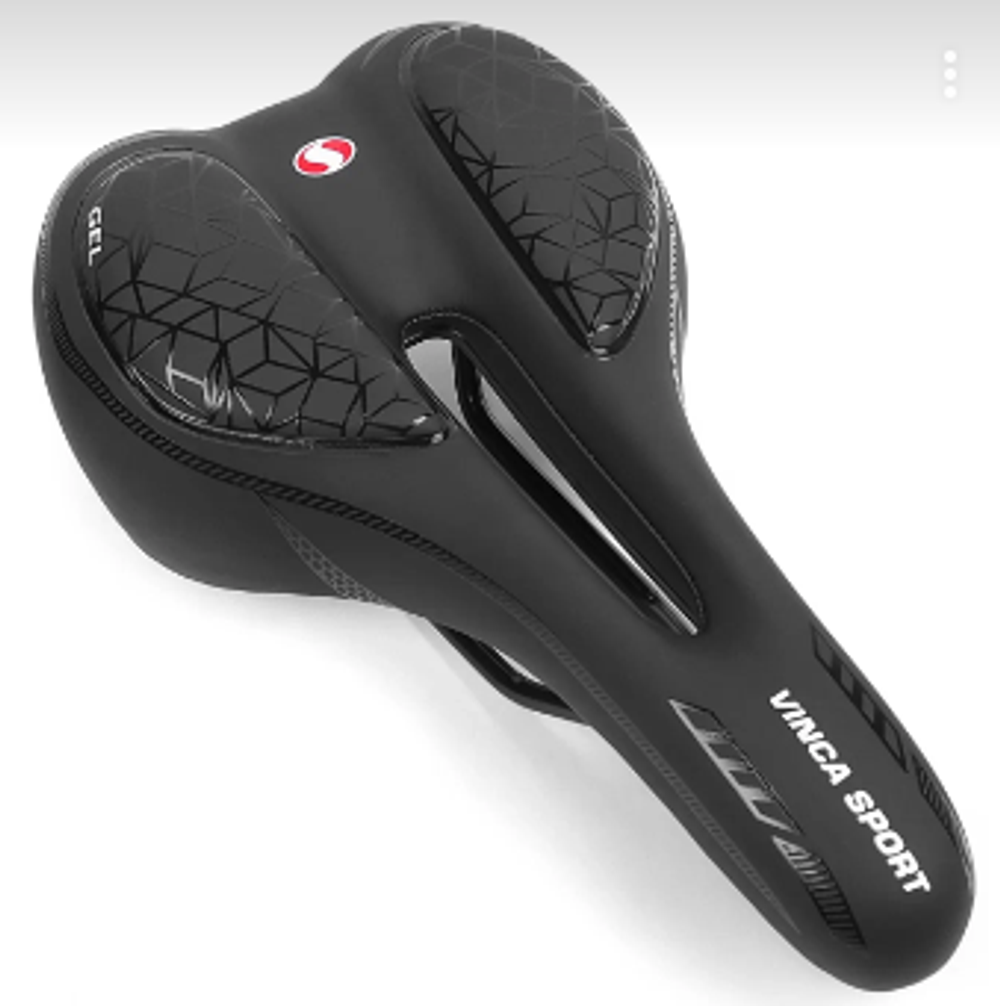 Седло, 270*166мм, гель, черное, Vinca Sport VS 126 gel black