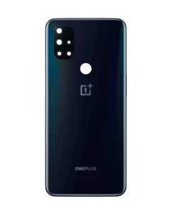 Задняя крышка для OnePlus Nord N10 5G темно-серая (Midnight Ice) со стеклом камеры