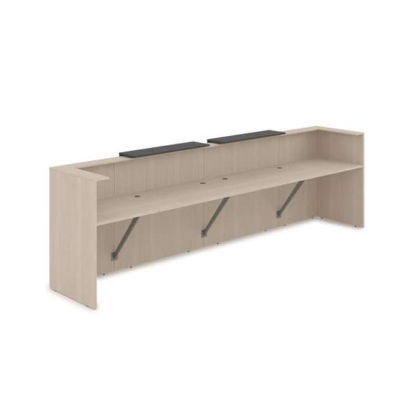 1КР-ДС.202 Комплект Ресепшн с фартуком ЛДСП (3854*761*1161) (без подсветки)