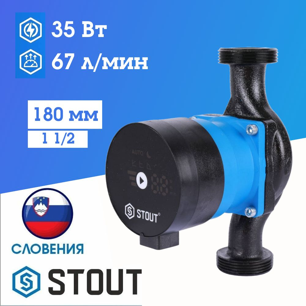 Циркуляционный насос STOUT 25-60-180 mini pro (SPC-0003-2560180)
