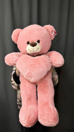 Розовый медведь "Сердце"
