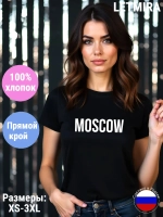Футболка с надписью Moscow