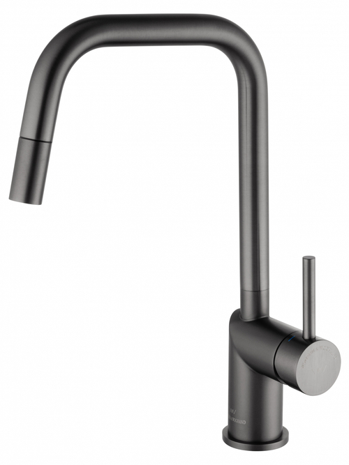 Смеситель для кухни с выдвижным изливом WONZON & WOGHAND, Темный графит (WW-6018-BGG)