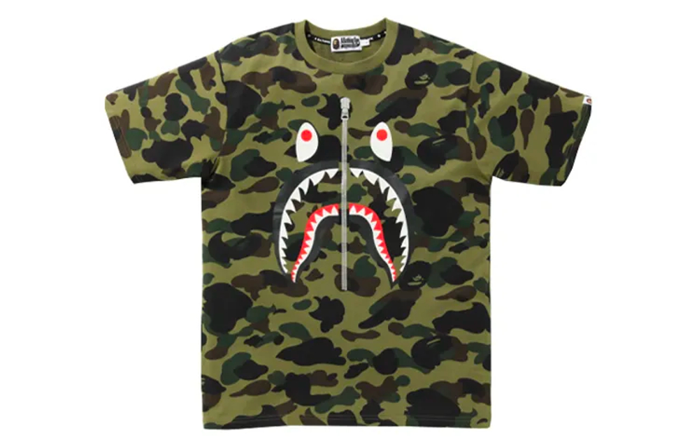 A Bathing Ape Bathing Ape Shark Motif Camouflage Футболка