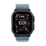 Apple Watch Ultra 3 (2025), 49 мм корпус из титана цвета «Black», ремешок Alpine Loop размера L цвета «Light Blue»