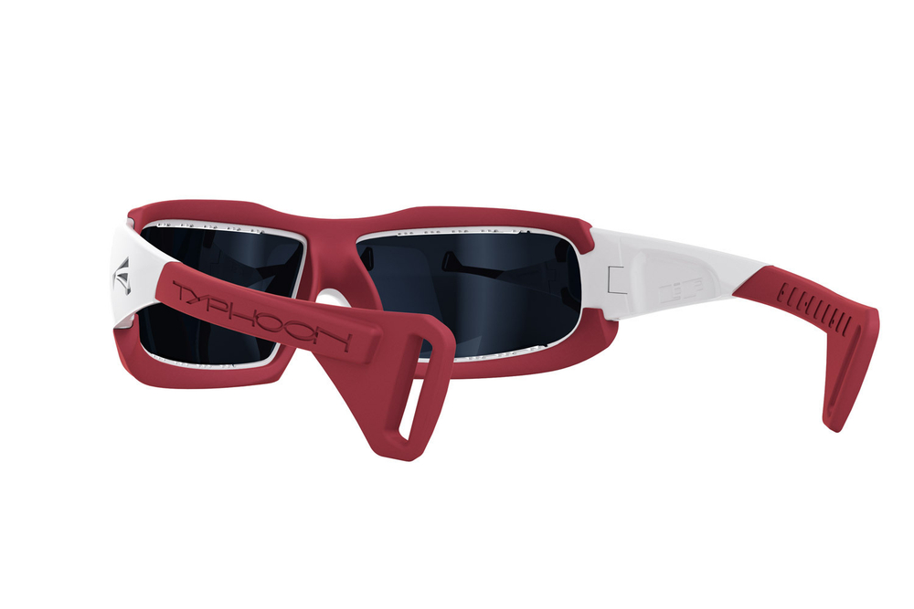 Спортивные очки LiP Typhoon / Gloss White - Red / Zeiss / PA Polarized / Gun Blue Lens