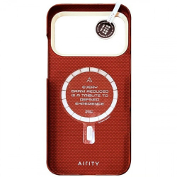 Чехол накладка AIRITY Bamboo Weaving Art case For IPhone 17 Pro Claret Red (красный)