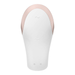 Белый вибратор 8,6см для пар Satisfyer Double Love