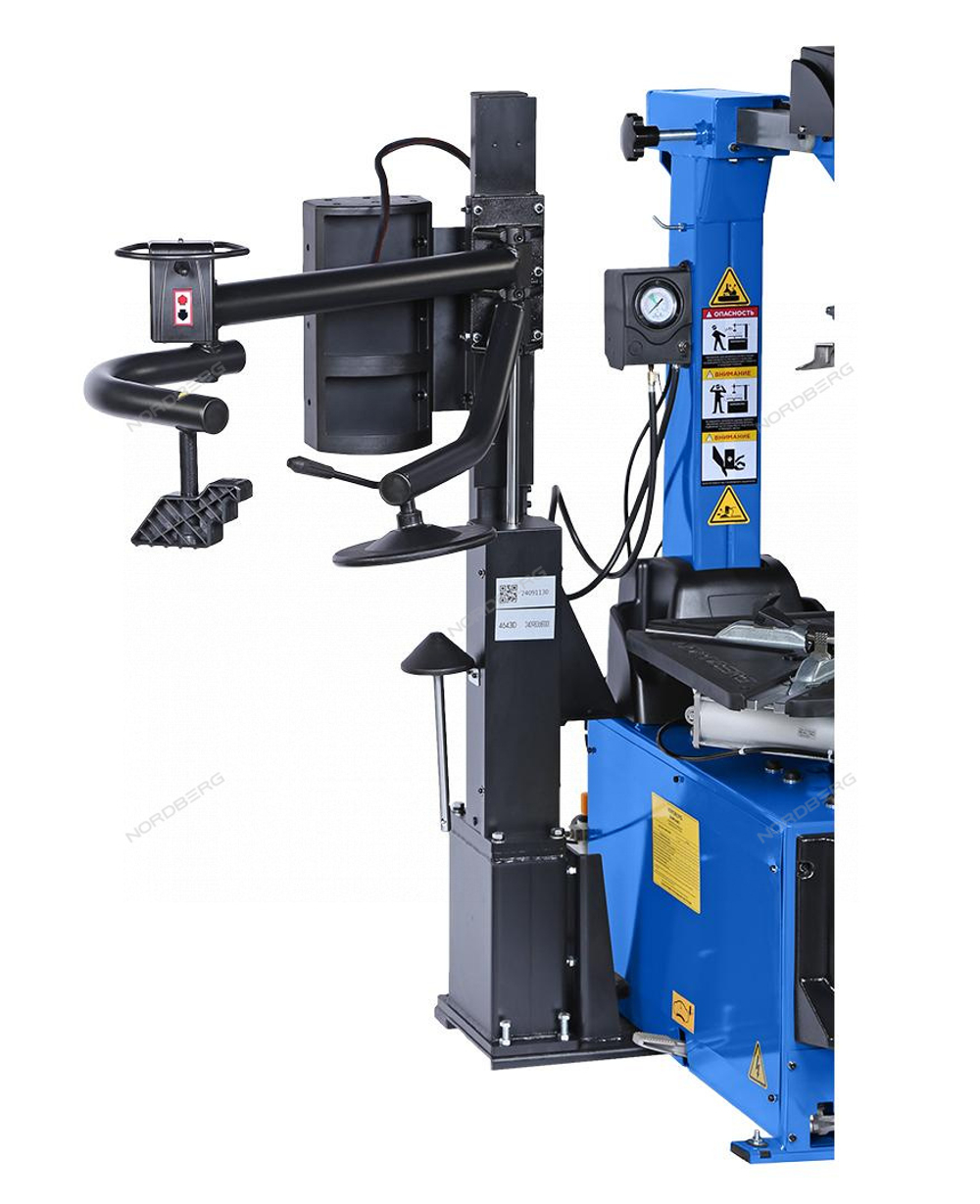Станок шиномонтажный автомат, инверторный, стол с накладками, 220 В, синий NORDBERG 4643ID (B)