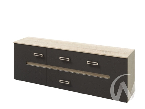 Тумба ТВ Гостиная Ким (сонома/графит софт)