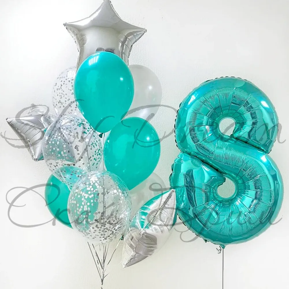 Композиция из шаров На 8 лет