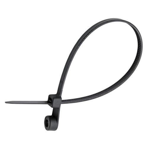 Стяжка кабельная c монтажным кольцом STALMAX LS-BR 4,5х220 черная нейлон 6.6