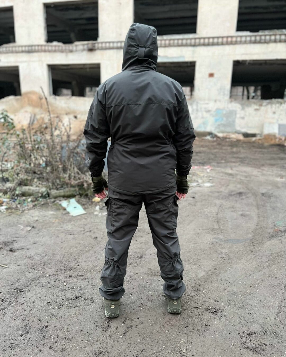 Костюм горка 6  флис осень  зима / темная олива /