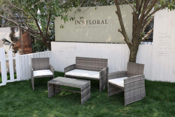 Набор мебели ротанг, 4 предмета, тёмно-серый, GM-M77