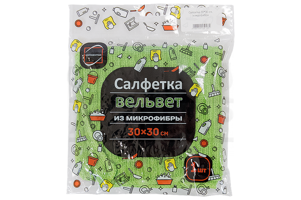Салфетка 30*30 см, микрофибра