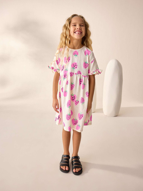 Платье для девочки Next AH9-586, Молочный