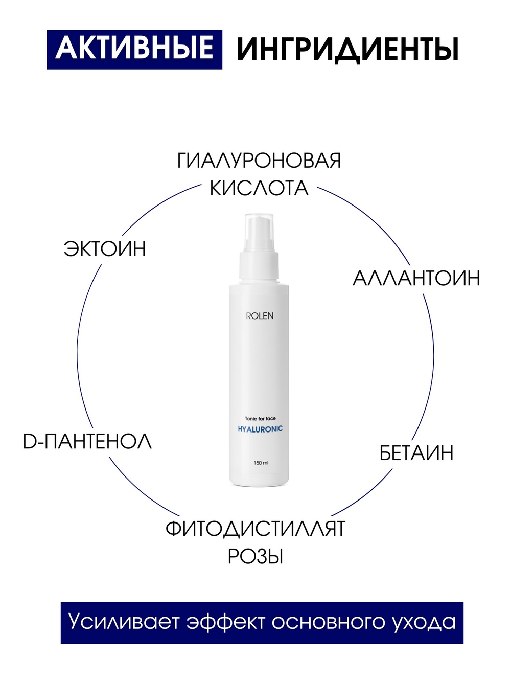 Увлажняющий тоник для лица ROLEN HYALURONIC 150 ml