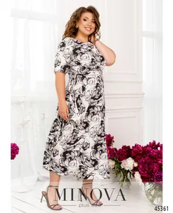 Платье 18-22-Серый Minova