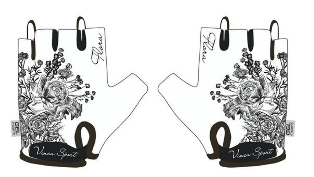 Перчатки подростковые, Flora, гелевые вставки, цвет белый, размер (S)