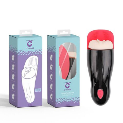 Мастурбатор-вагина в колбе с вибрацией Buster (Цвет: телесный)