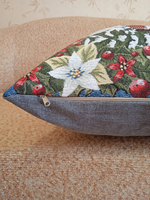 Декоративная гобеленовая наволочка для интерьерной подушки Волшебный вечер 68х47