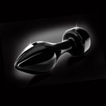 Черная анальная пробка из стекла Icicles No. 44 - 8,5 см. (Цвет: черный)