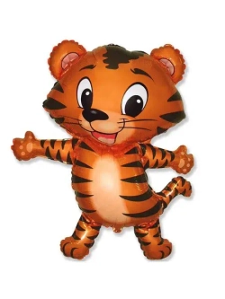 Тигренок (черный) / Tiger Cub / 1 шт /, Фольгированный шар Г057
