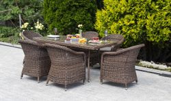 "Эспрессо" обеденная группа плетеная, цвет коричневый