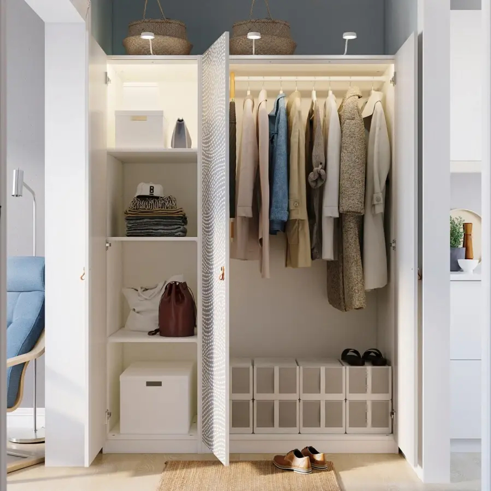 Шкаф - IKEA PAX/MISTUDDEN/ПАКС/МИСТУДДЕН ИКЕА, 60х150х201,2 см, белый/серый