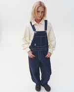 Denim Loose Fit Overall Dark-Blue