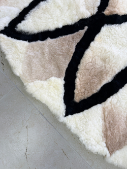 Ковер шкура натуральная овчина меховой