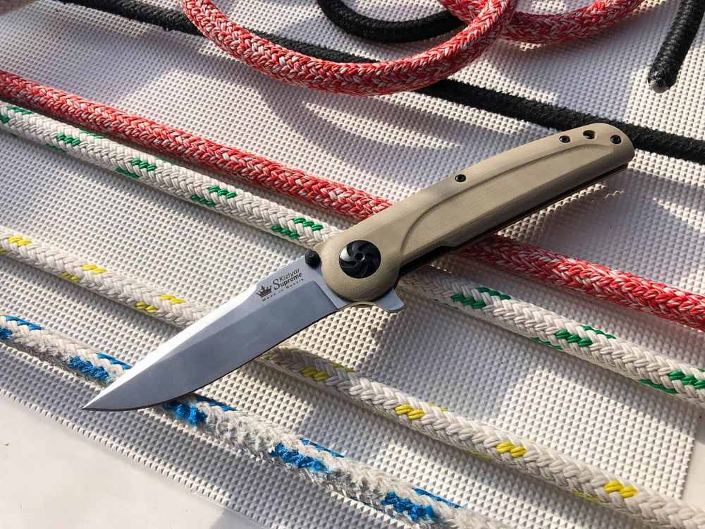 Складной нож Biker Z M390 (Cryo) StoneWash