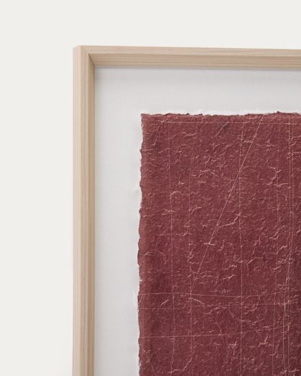 Картина Durkan бордового цвета на переработанной бумаге 30 x 40 см