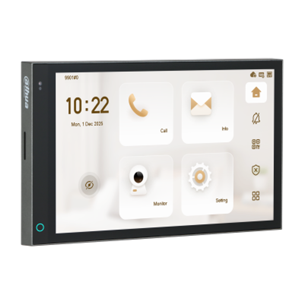 DHI-VTH5721A-WP-F Монитор видеодомофона IP 7 дюймовый с WiFi 2.4ГГц, (LInux), серый.