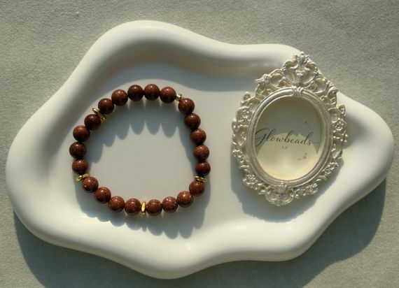 Bilərzik / Браслет / Bracelet Golden Star Ulduz(qum) daşından hazırlanmış qolbağı