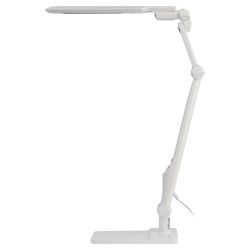 Настольный светильник ЭРА NLED-497-12W-W светодиодный на струбцине и с основанием белый