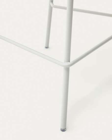 Полубарный стул Zunilda, бежевый с белыми ножками