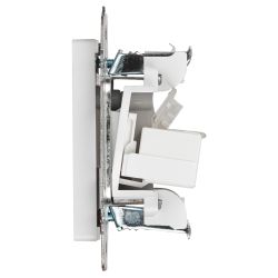 Розетка Intro Accent 6-304-01 информационная 2xRJ45 IP20 СУ белый