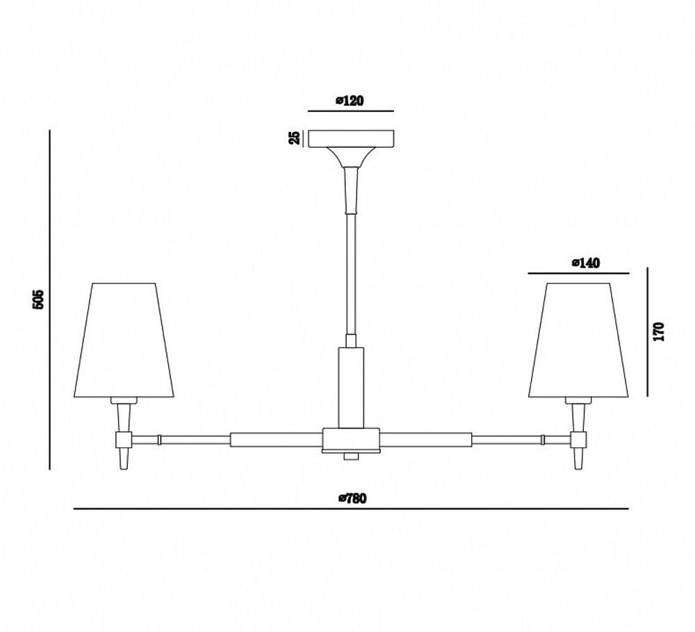 Люстра на штанге Maytoni H001CL-05BS