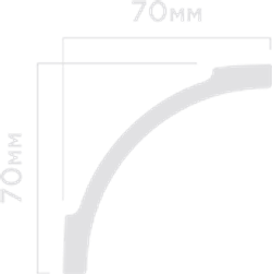 Карниз HiWood, 70x70 мм