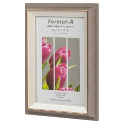 Фоторамка FA Фиеста 10х15 пластиковая со стеклом серая дымка