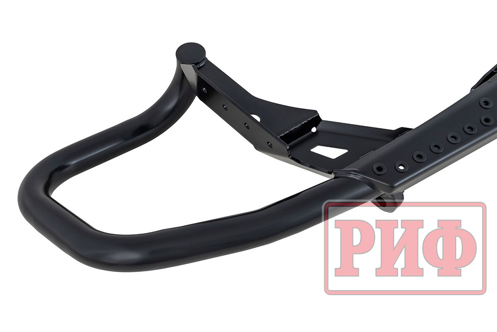 Бампер задний силовой/защита штатного бампера Nissan Patrol Y62 c квадратом под фаркоп РИФ