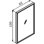 Зеркало Orka Cube 65x100 3000368 с подсветкой Белое матовое с бесконтактным выключателем