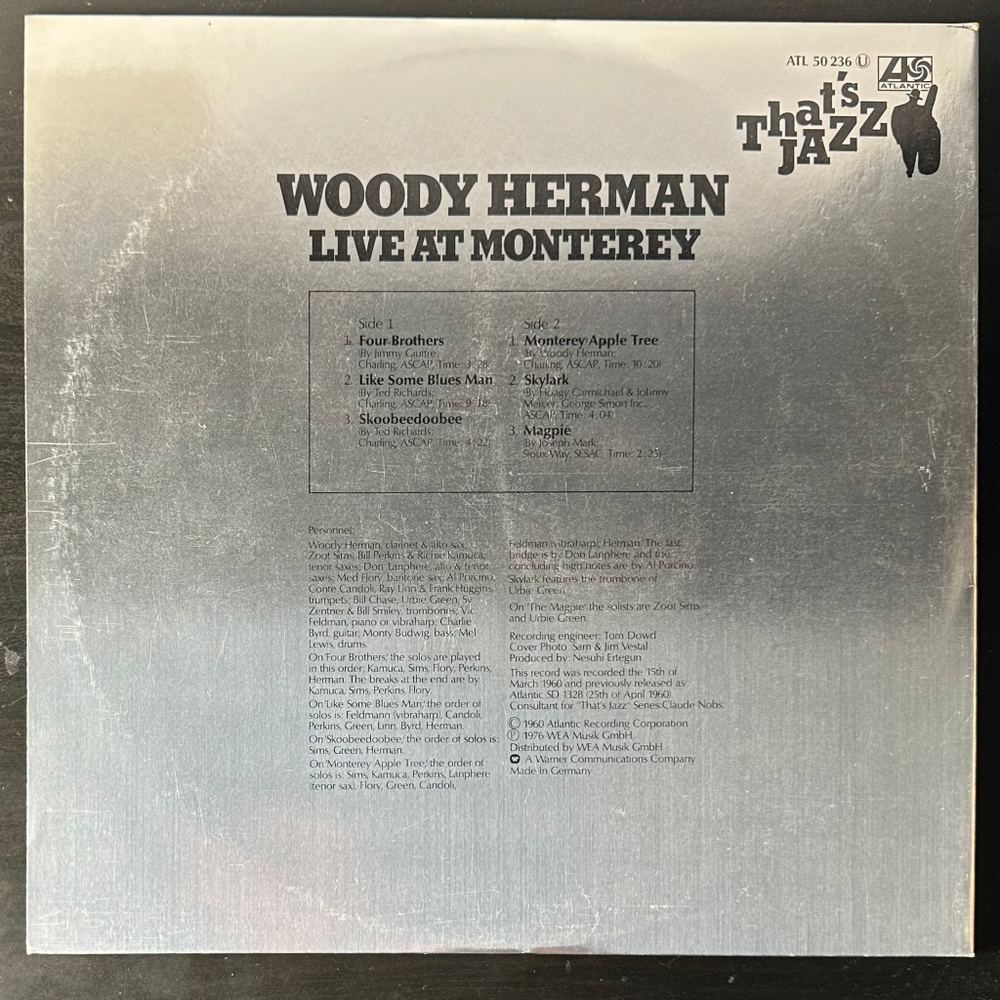 Woody Herman ‎– Live At Monterey (Германия 1976г.)